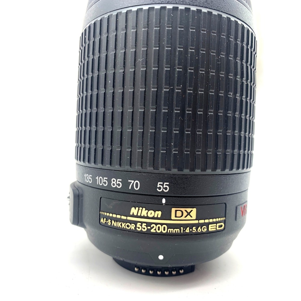 Nikon AF-S DX Nikkor 55-200mm f/4-5.6G ED VR Lens Black Zoom - No Caps
